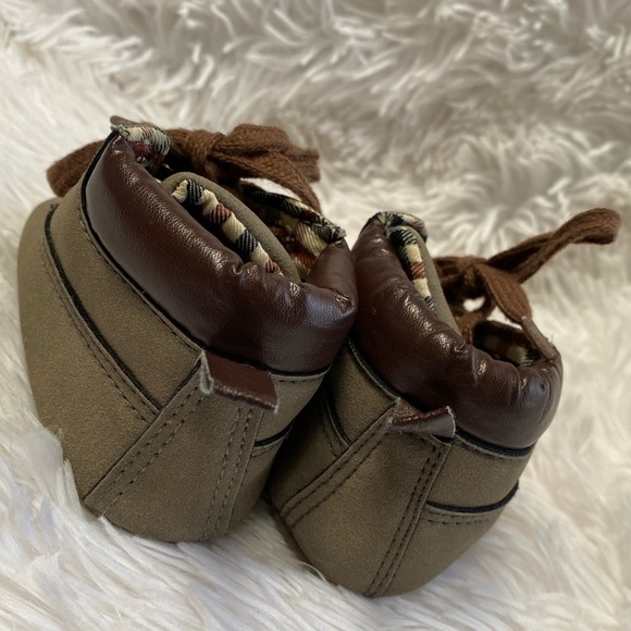 Romirus toddlers tan lace up sneaker boots - Picture 3 of 6